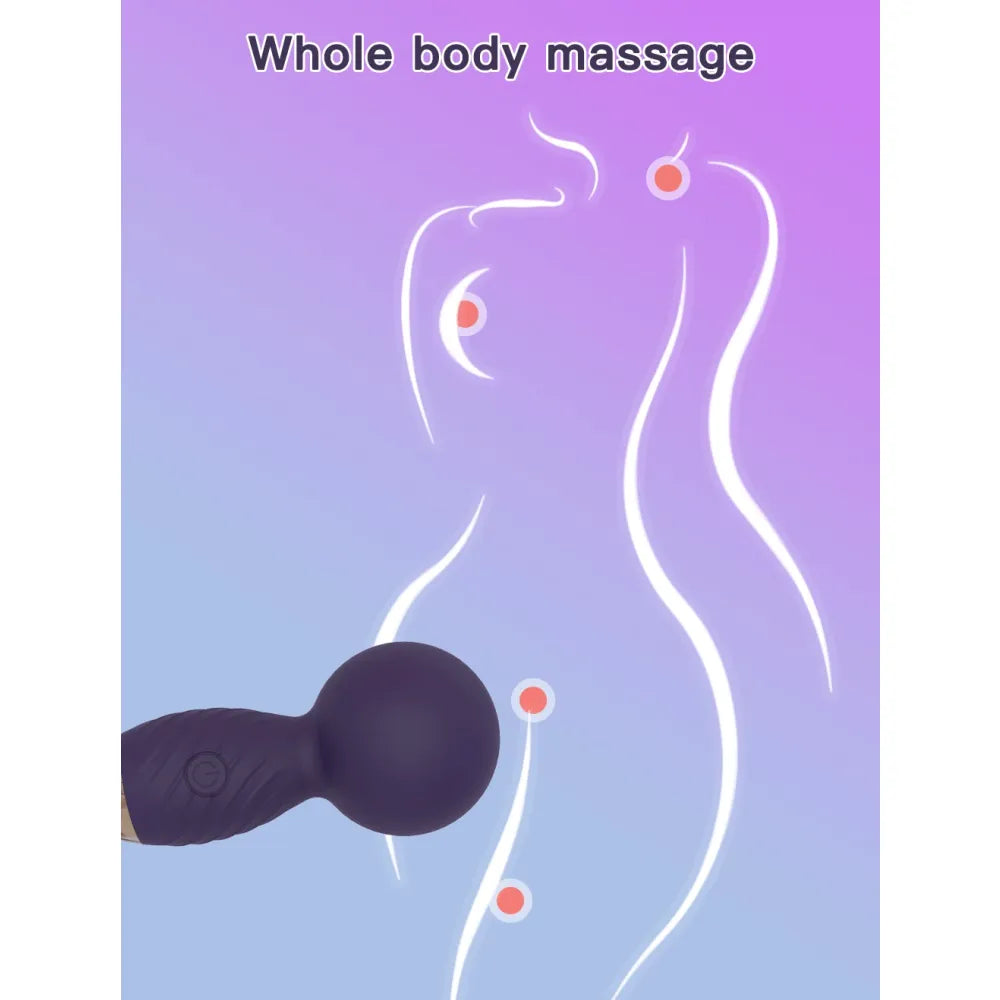 16 Speed Mini Av Wand Vibrator For Women Clit & Anal