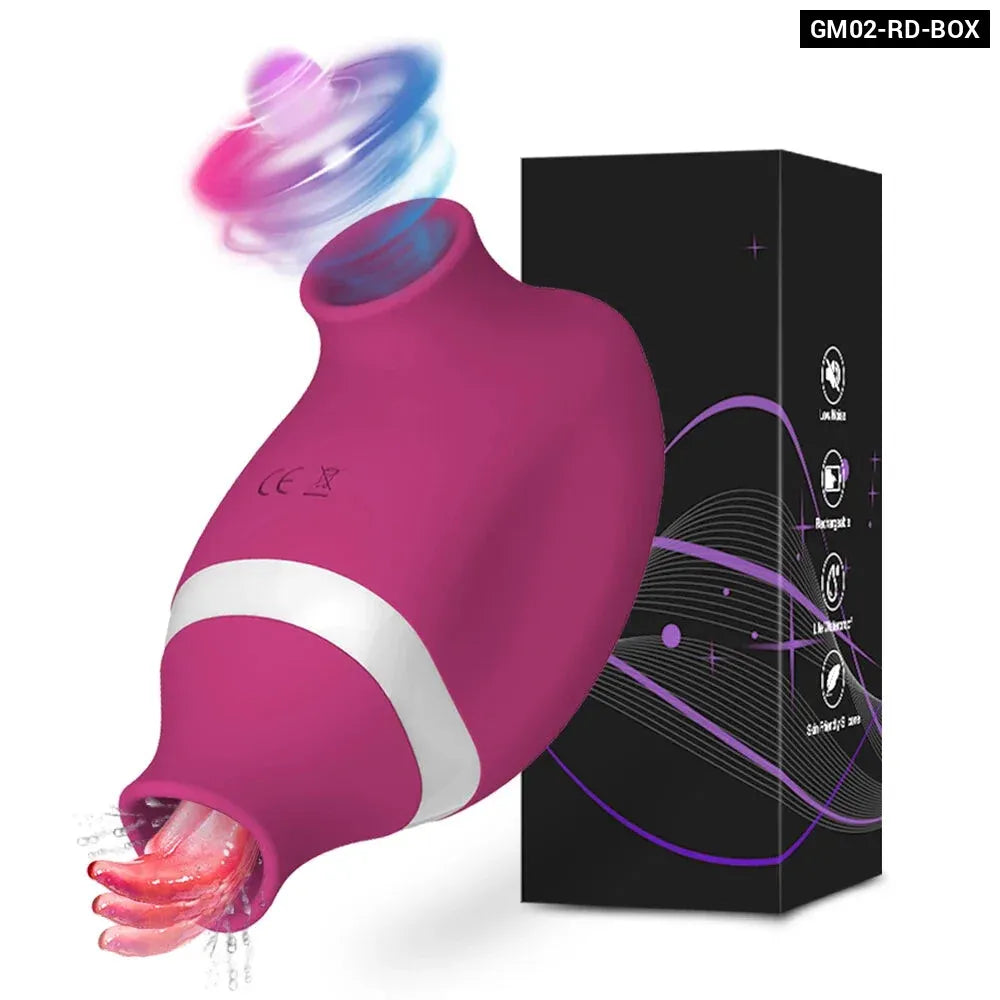 2 In 1 Clit Stimulator Sucking Licking Vibrator for Women