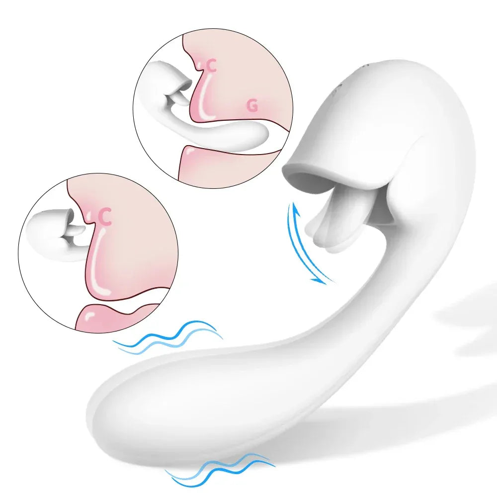 2 In 1 G Spot Stimulator Lick Suck for Intense Pleasure