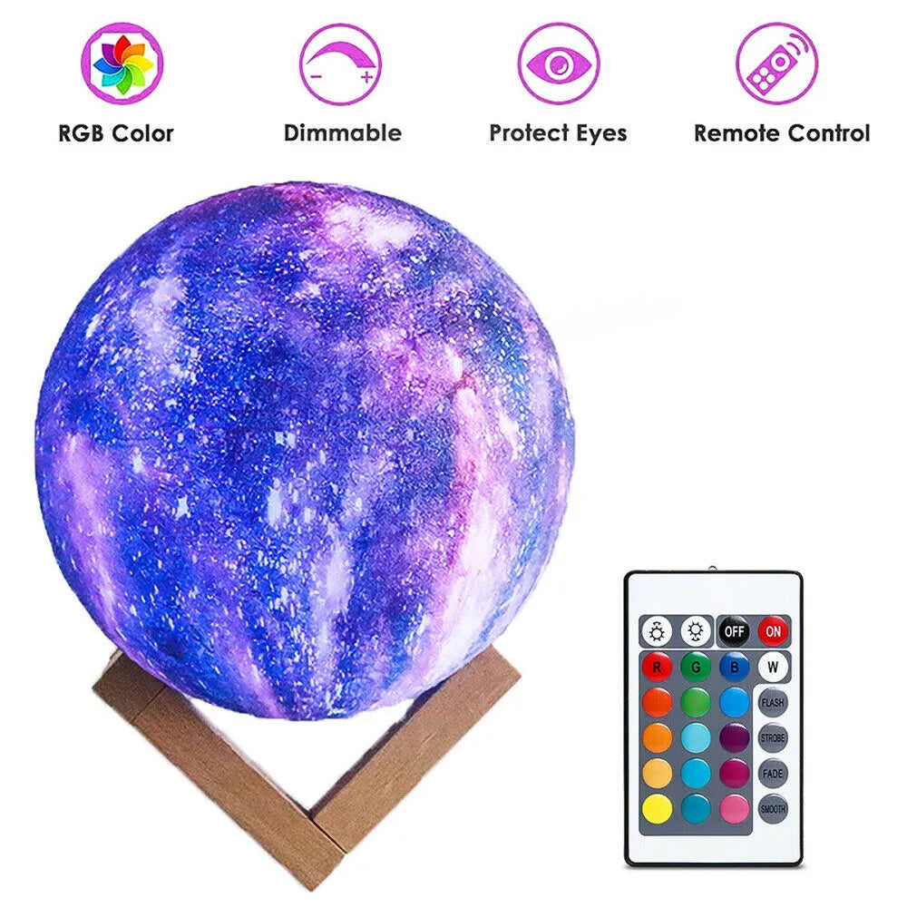 Vibe Geeks 3D Print LED Night Sky Decorative Lamp - USB