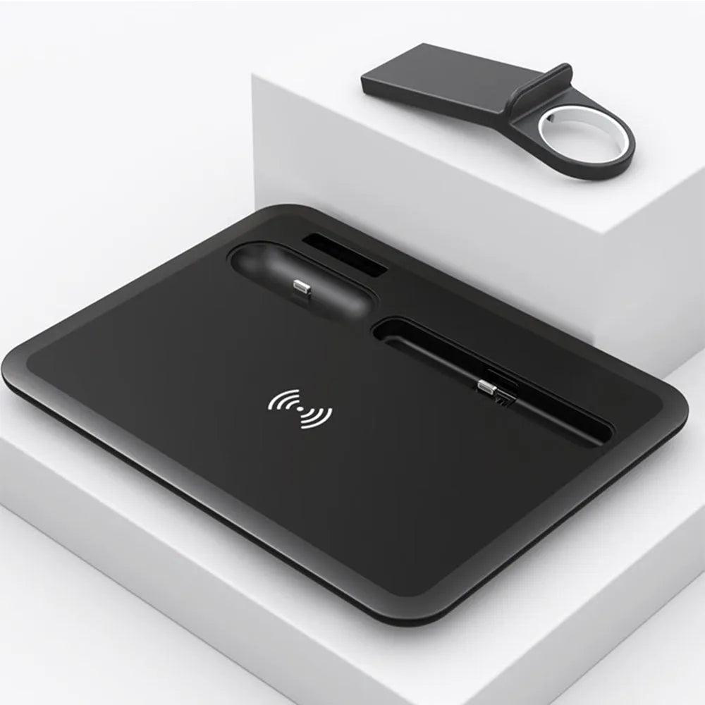 Vibe Geeks QI Enabled Wireless 3 - in - 1 Fast Charging