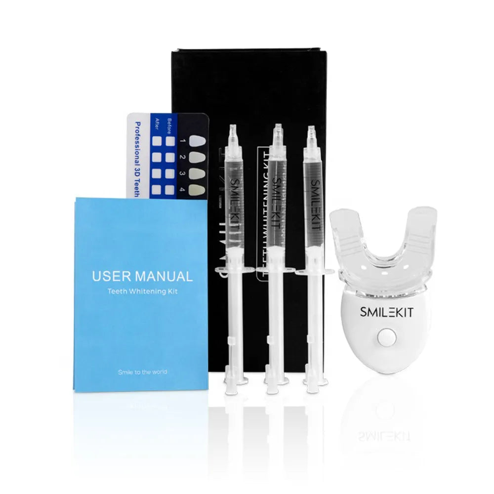 Vibe Geeks Teeth Whitening Kit with LED Light Professional