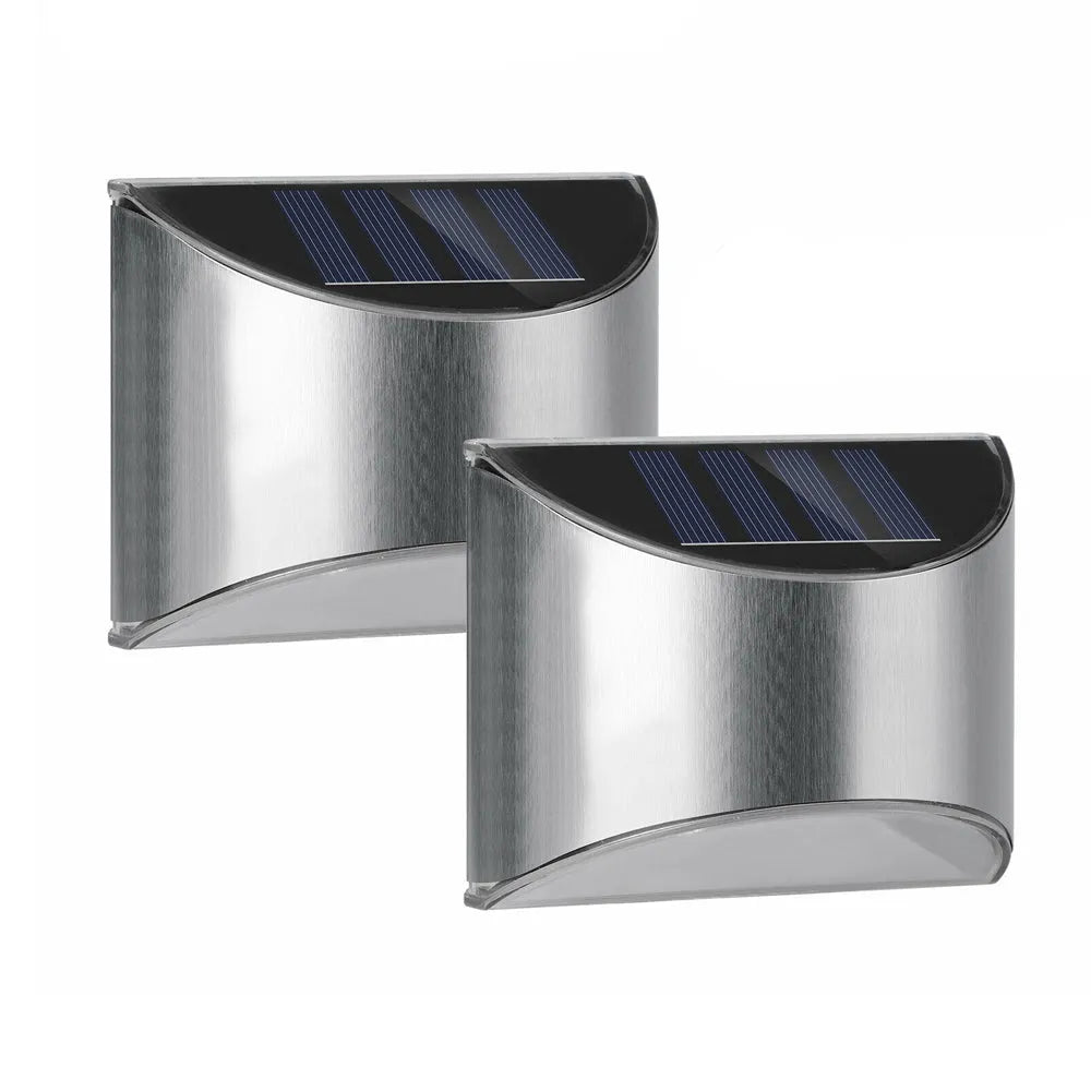 Vibe Geeks 2 Packs Solar Powered Outdoor Wall Lamp Garden