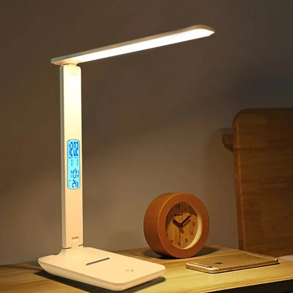 Vibe Geeks Foldable Wireless LED Desk Lamp and Digital