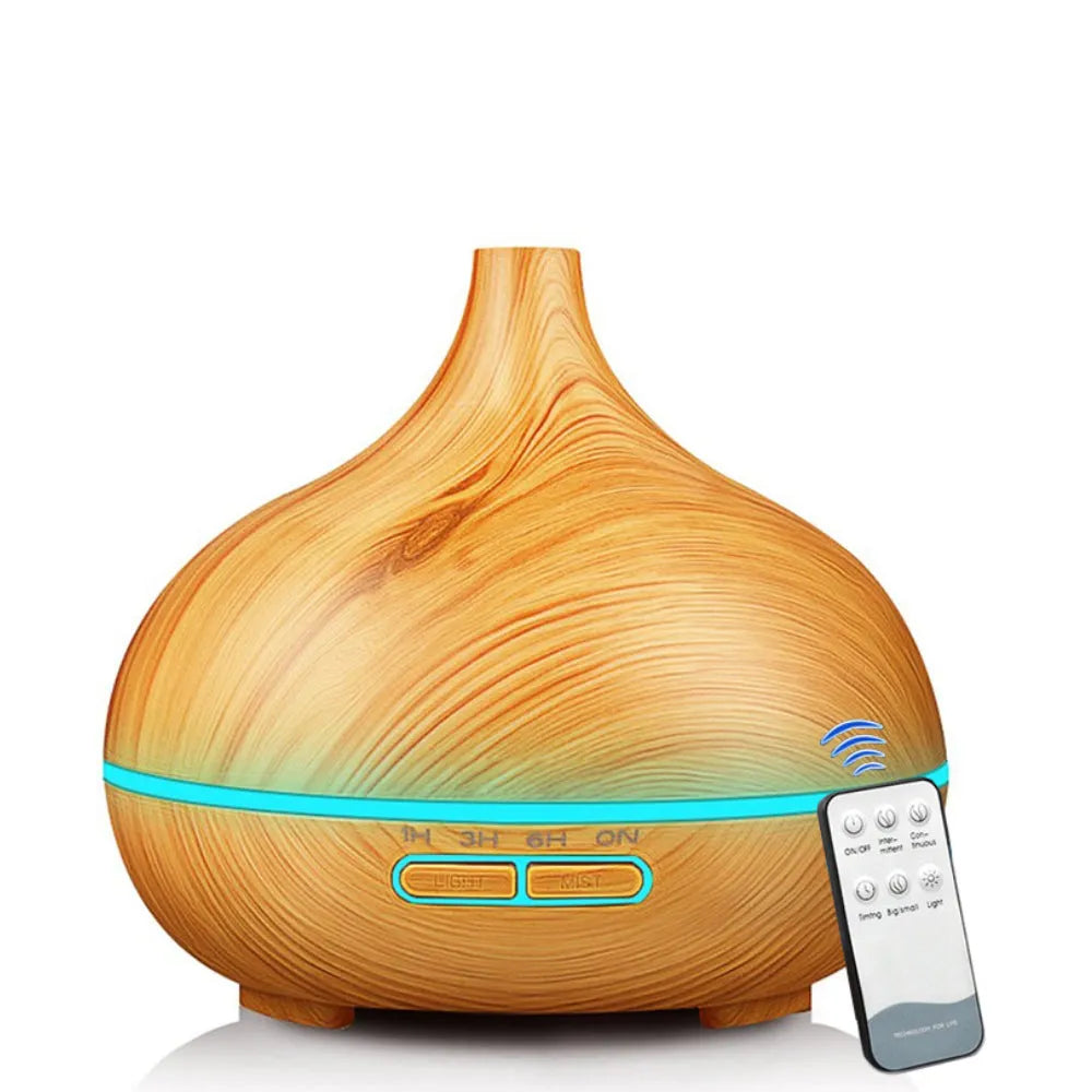 Vibe Geeks Wood Grain Aroma Therapy Ultrasonic Mist Essential Oil Diffuser- AU, EU, UK, US Plug