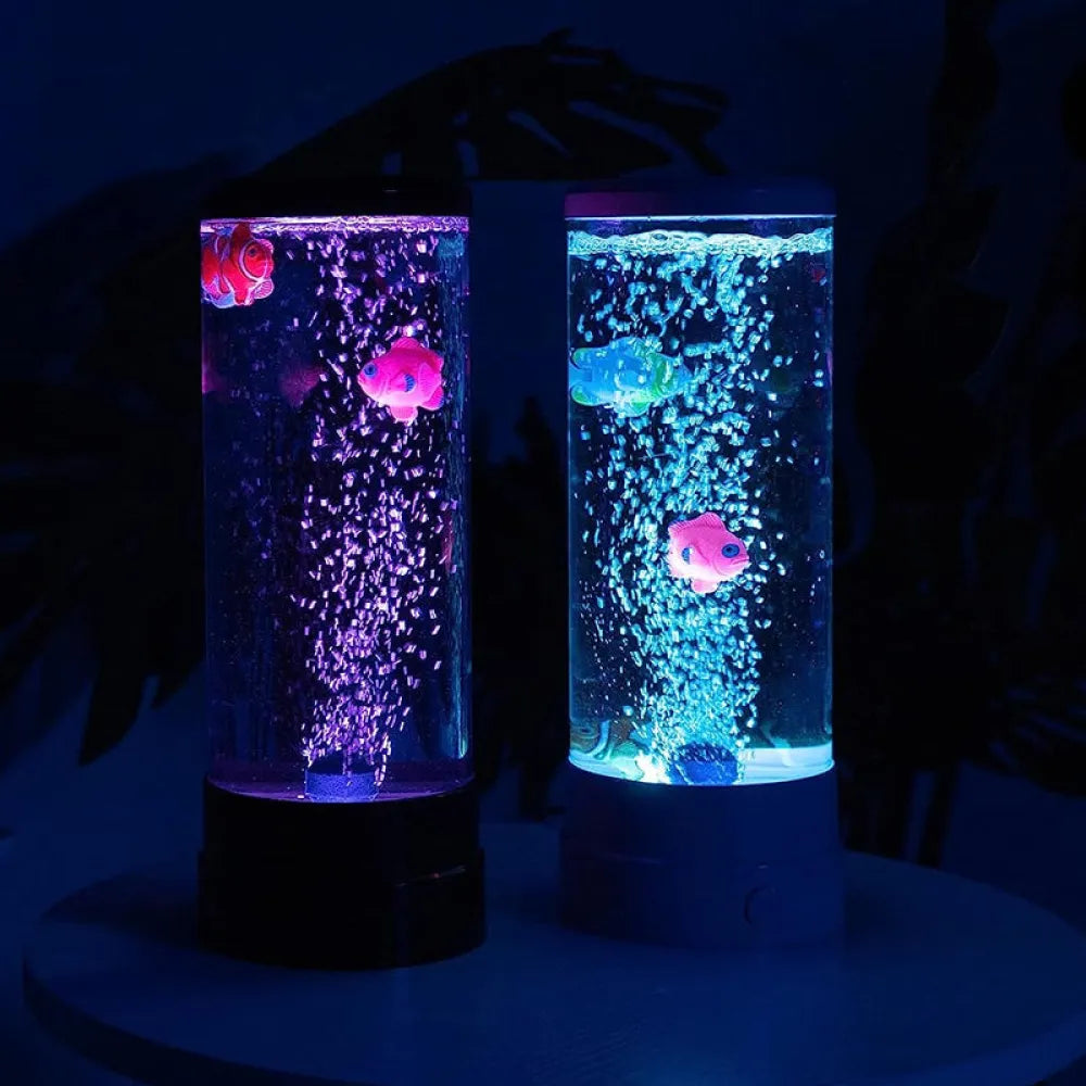 Vibe Geeks Fantasy Fish LED Remote Controlled Lava Lamp USB