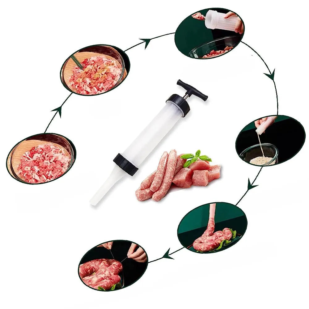 Vibe Geeks Heavy - Duty Manual Sausage Stuffer with 3