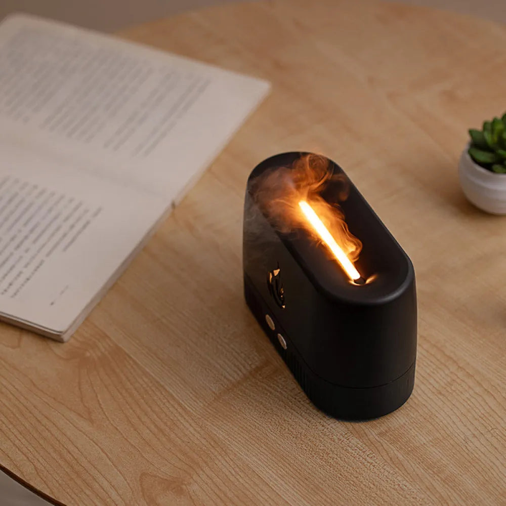 Vibe Geeks Cool Mist Quiet Humidifier with Flame Simulation