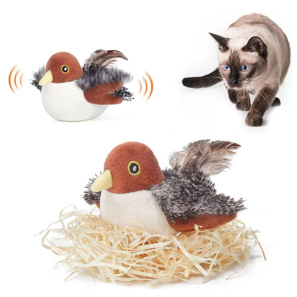 Vibe Geeks Interactive Simulated Bird Toy for Cats