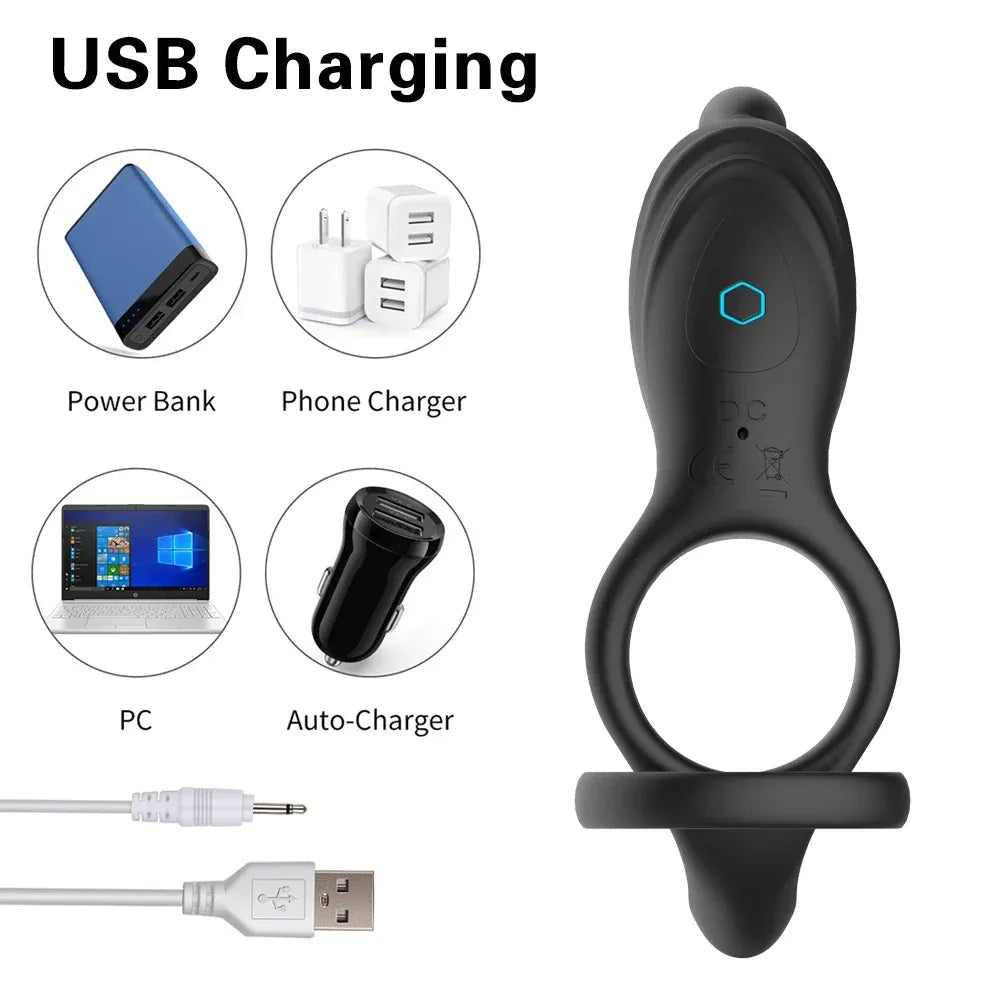 3 In 1 Couples Vibrator For Clit Sucking Delay And Anal Play