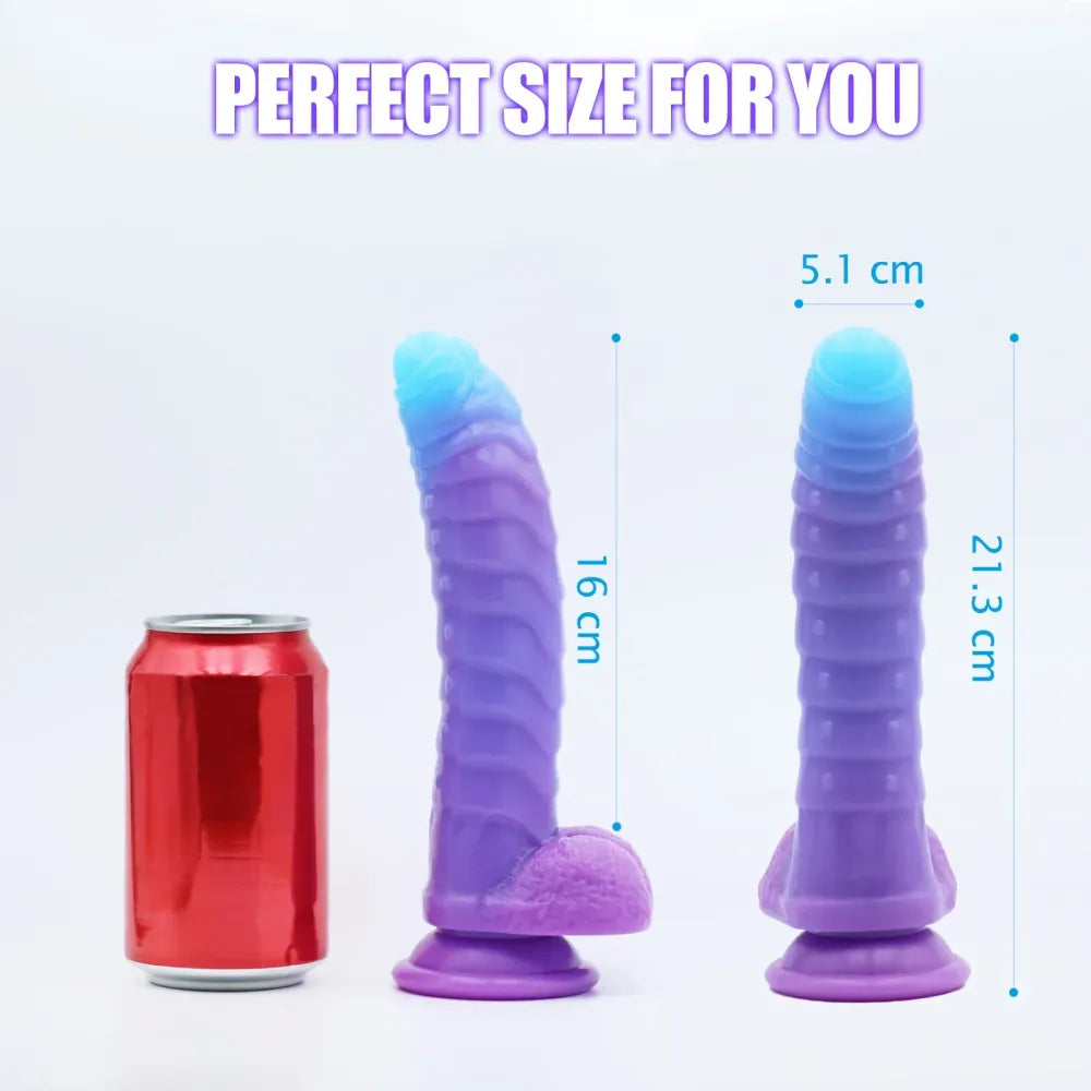 8.4 Inch Silicone Fantasy Dildo Suction Cup G-Spot & Anal