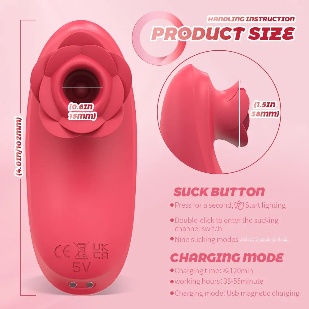 9 Mode Rose Sucking Vibrator for Women