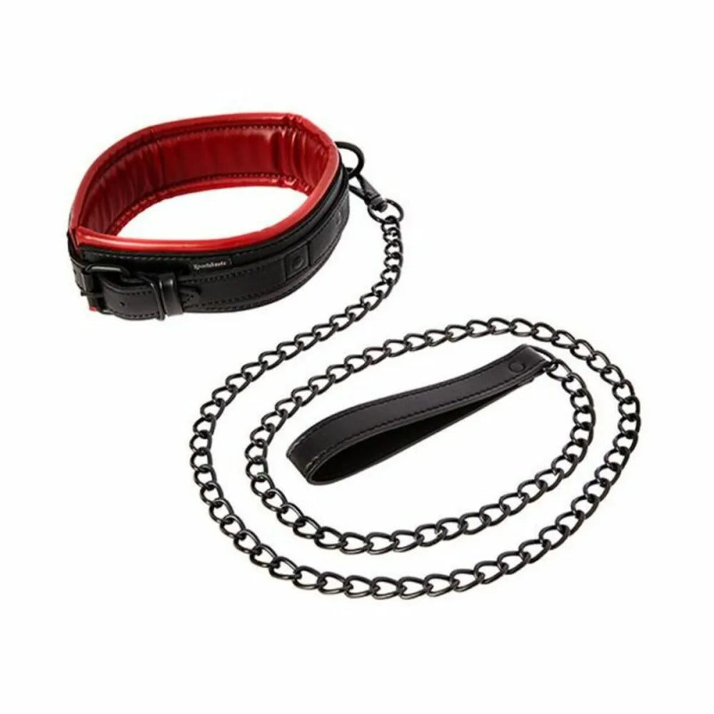 Bondage Collar With Chain By Sportsheets