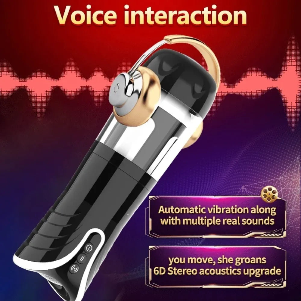 Electric Male Masturbator Realistic Telescopic Cup for Mens