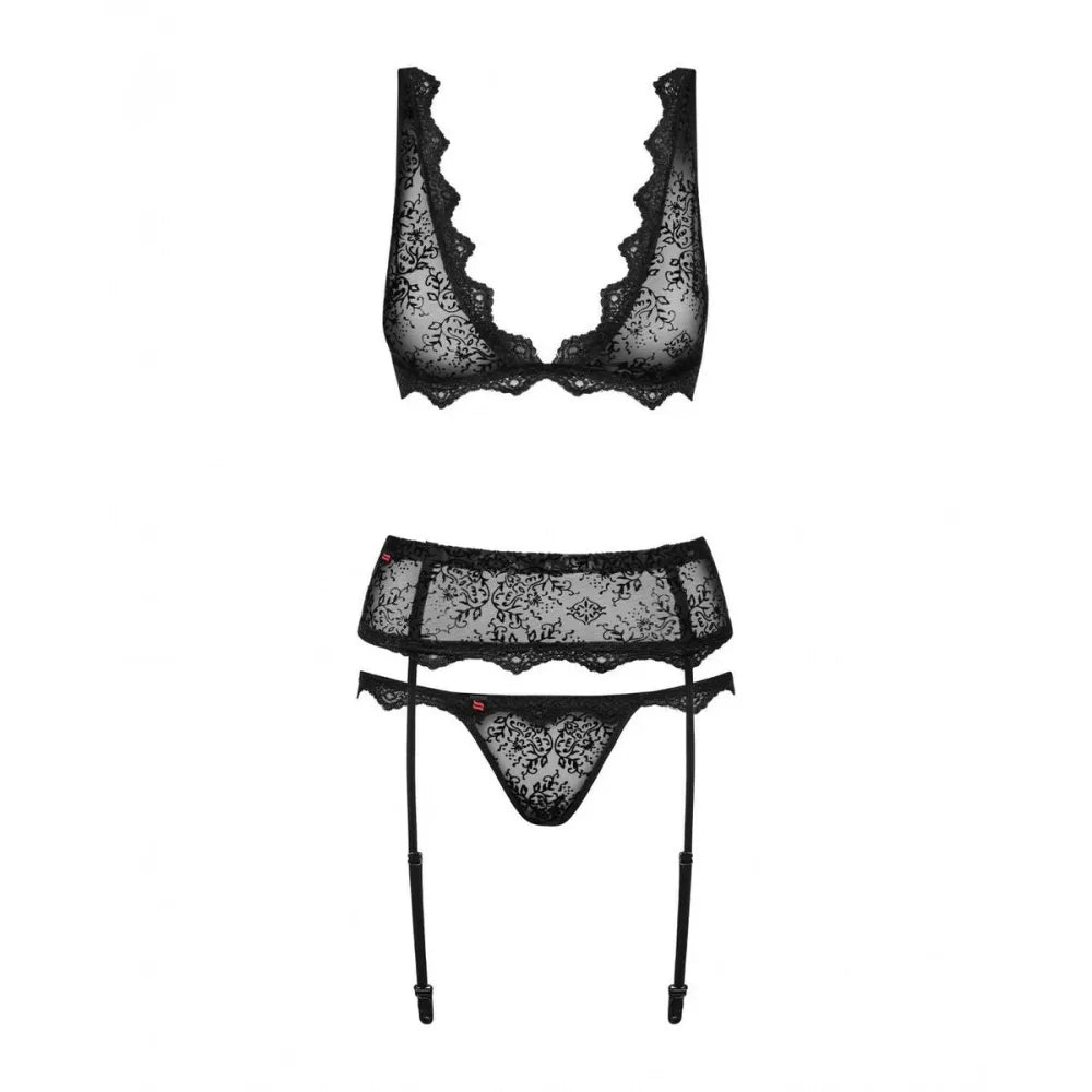 Lace Underwear Set By Obsessive Emperita Black L/Xl
