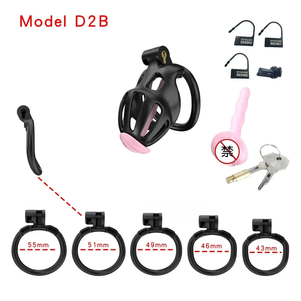 Lightweight Chastity Cage Transparent Plastic Cock Lock