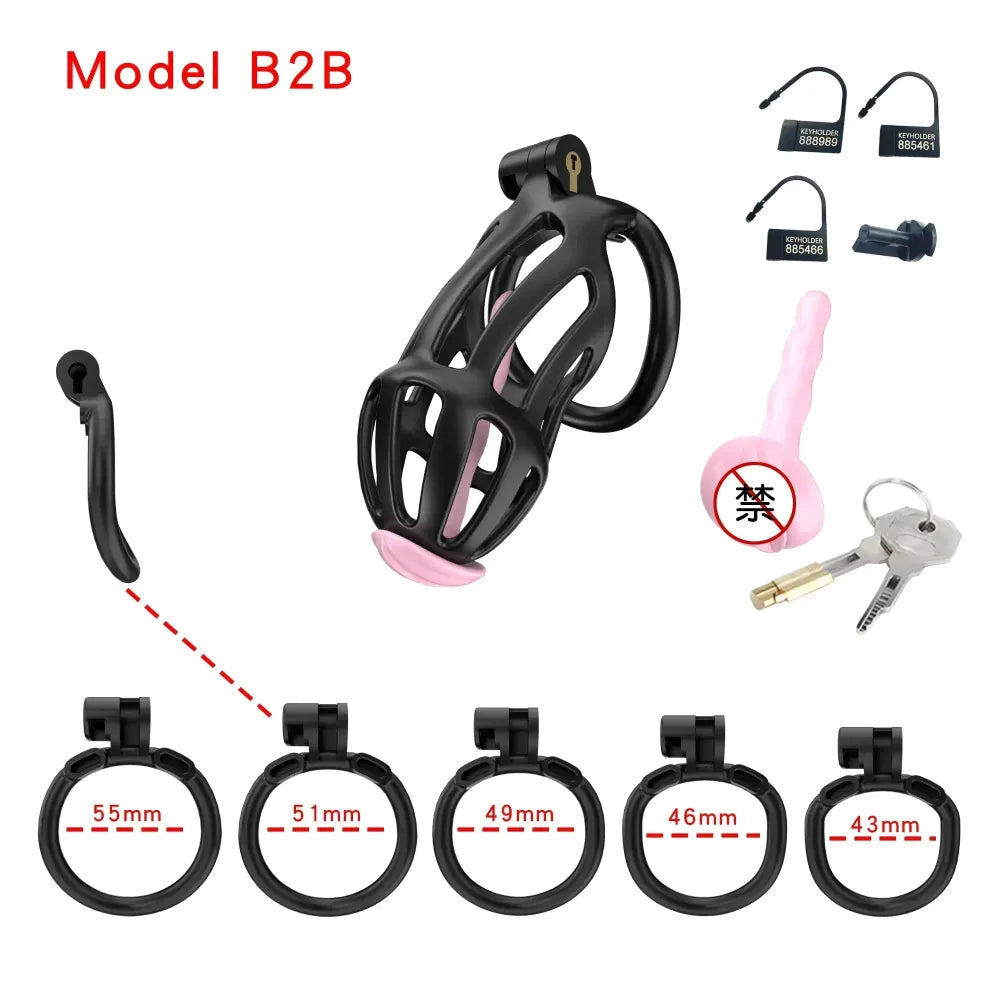 Lightweight Chastity Cage Transparent Plastic Cock Lock