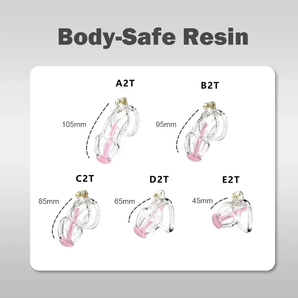 Lightweight Chastity Cage Transparent Plastic Cock Lock