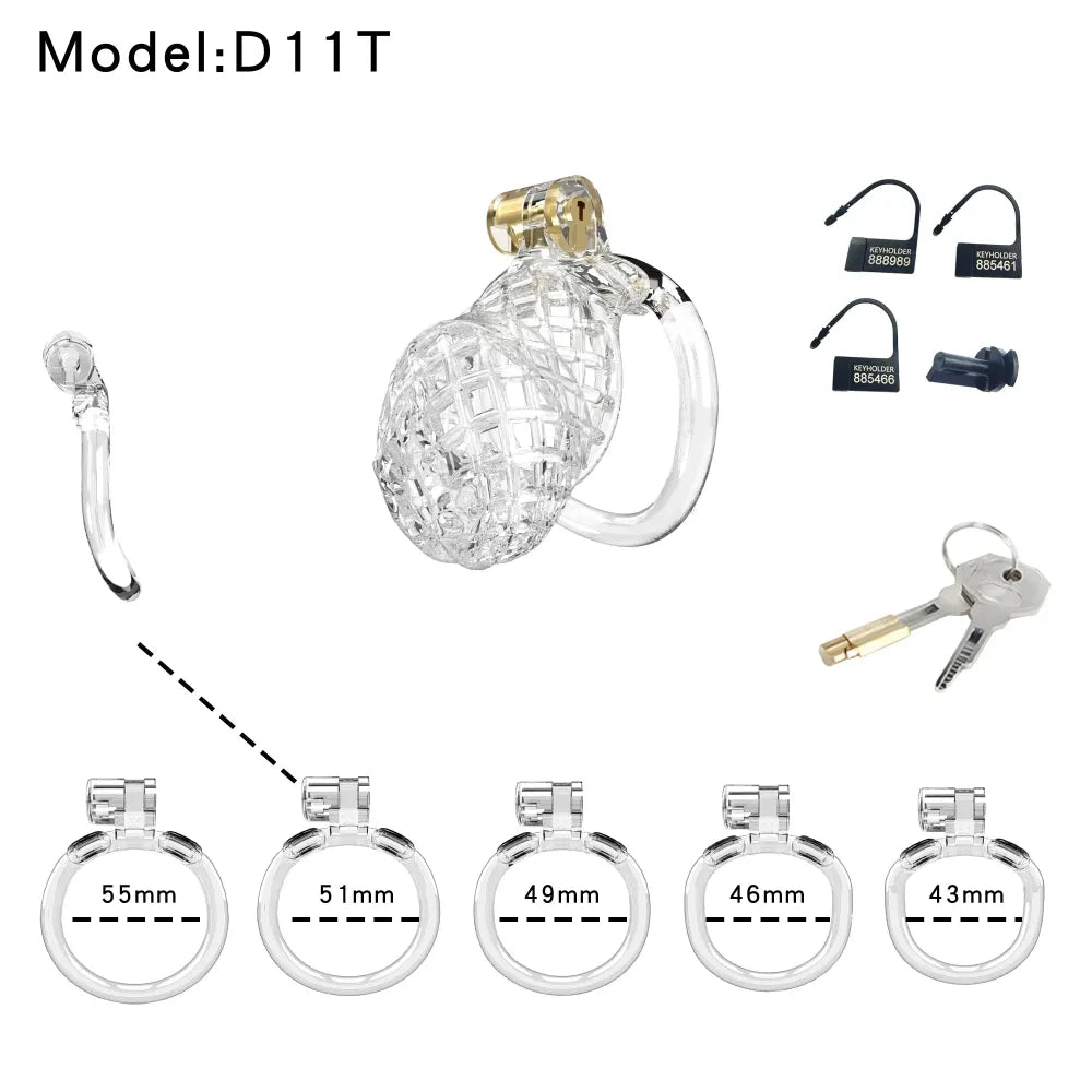 Lightweight Male Chastity Cage Plastic Cock Cage for Men