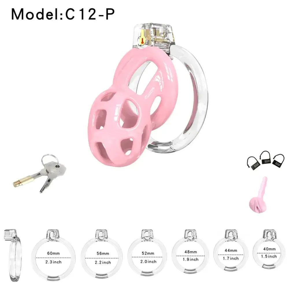 Lightweight Silicone Chastity Cage For Men Cock Lock Gay