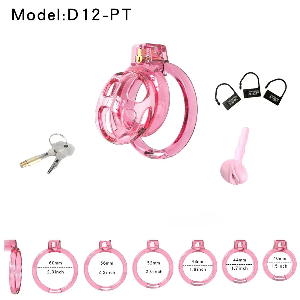 Lightweight Silicone Chastity Cage For Men Cock Lock Gay