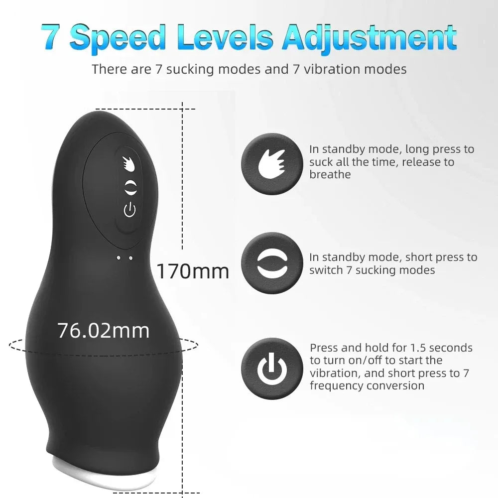 Male Masturbation Cup Automatic Sucking Vibrator for Oral
