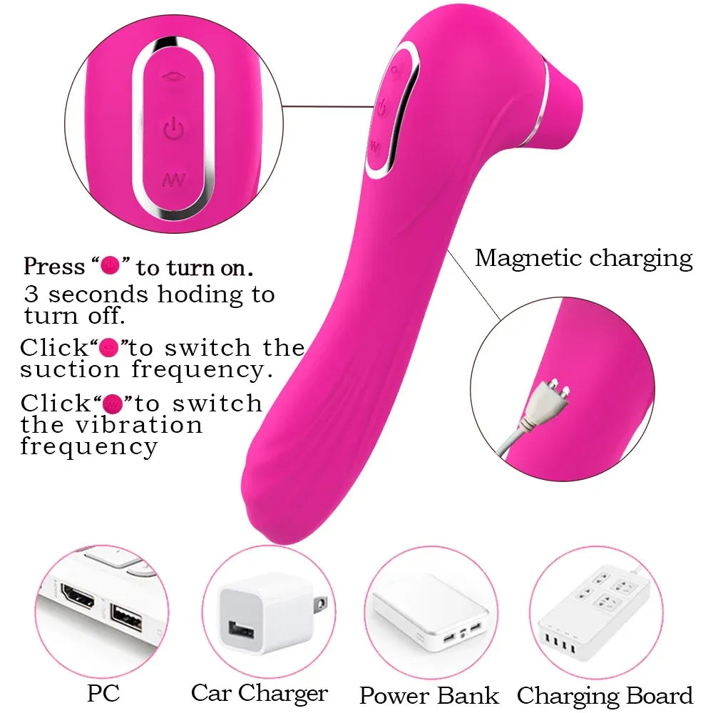 Oral Suction Vibrator for Women - Clitoris Stimulator