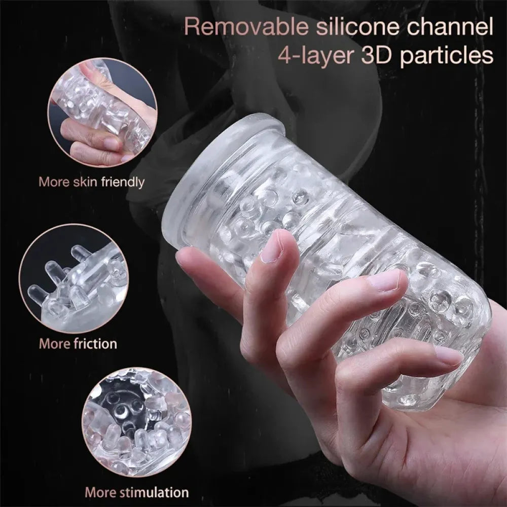 Powerful Male Masturbator Cup Telescopic Rotating for Men