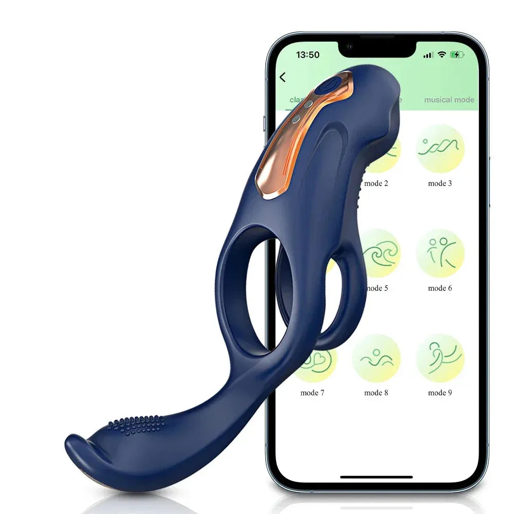 Remote Control Dual Vibrating Cock Ring for Couples