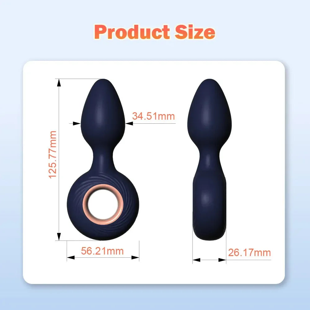 Silicone Anal Plug for Couples Vibrating Prostate Massager