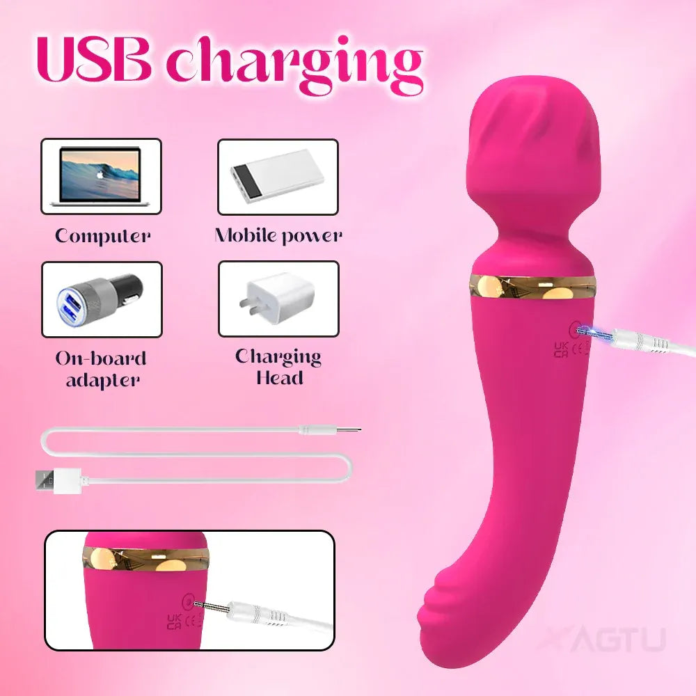 Silicone Dual Motor Dildo Vibrator for Couples