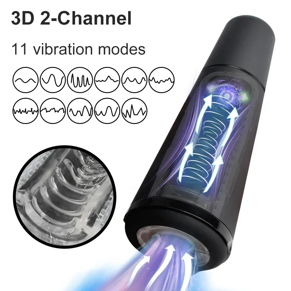 Telescopic Rotating Masturbator Sucking Sex Machine For Men