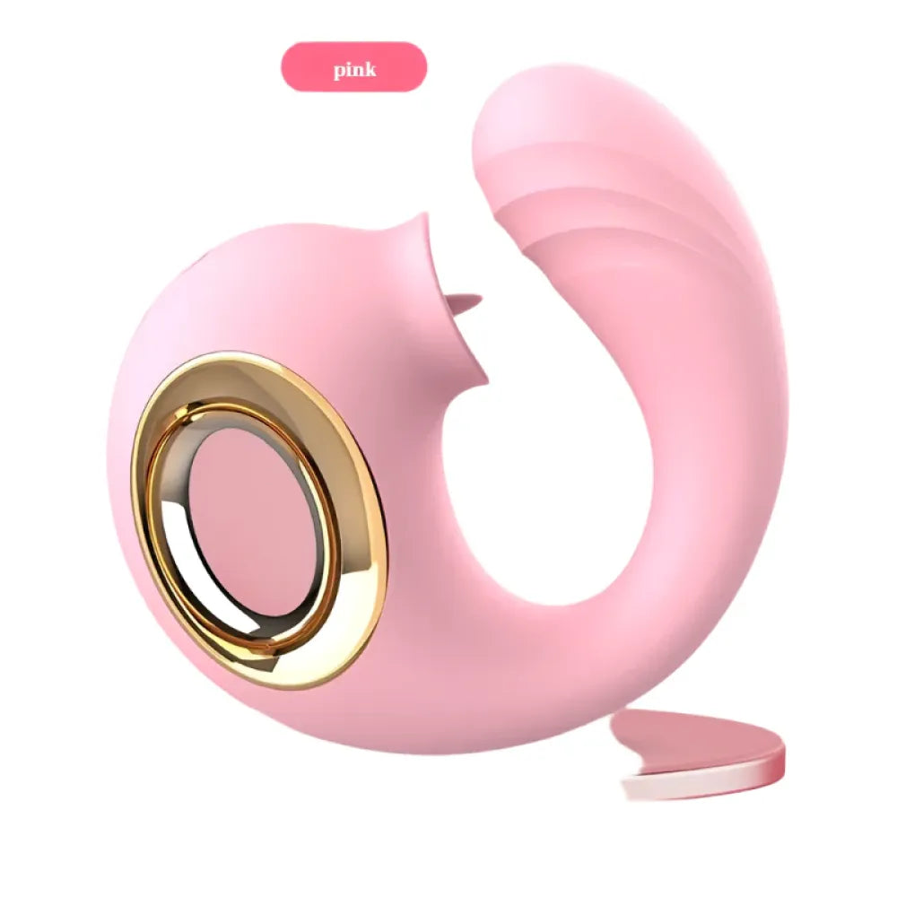 Waterproof Dual Stimulation Vibrator Clit Tonguing & G-Spot