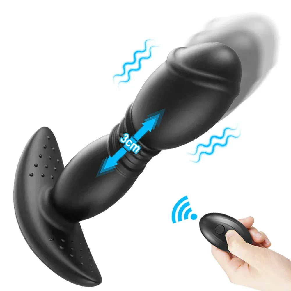 Wireless Prostate Massager For Men Telescopic Anal Vibrator