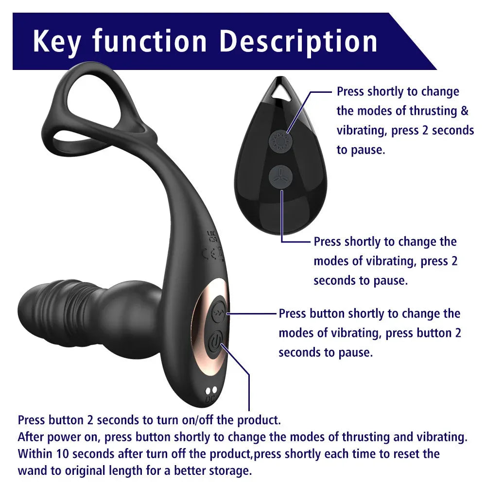Wireless Prostate Massager With Delay Function